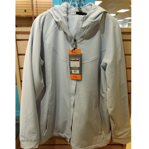 Kirkland Signature Ladies' Water-Repellent Wind Resistant Softshell Jacket White - Picture 8 of 10